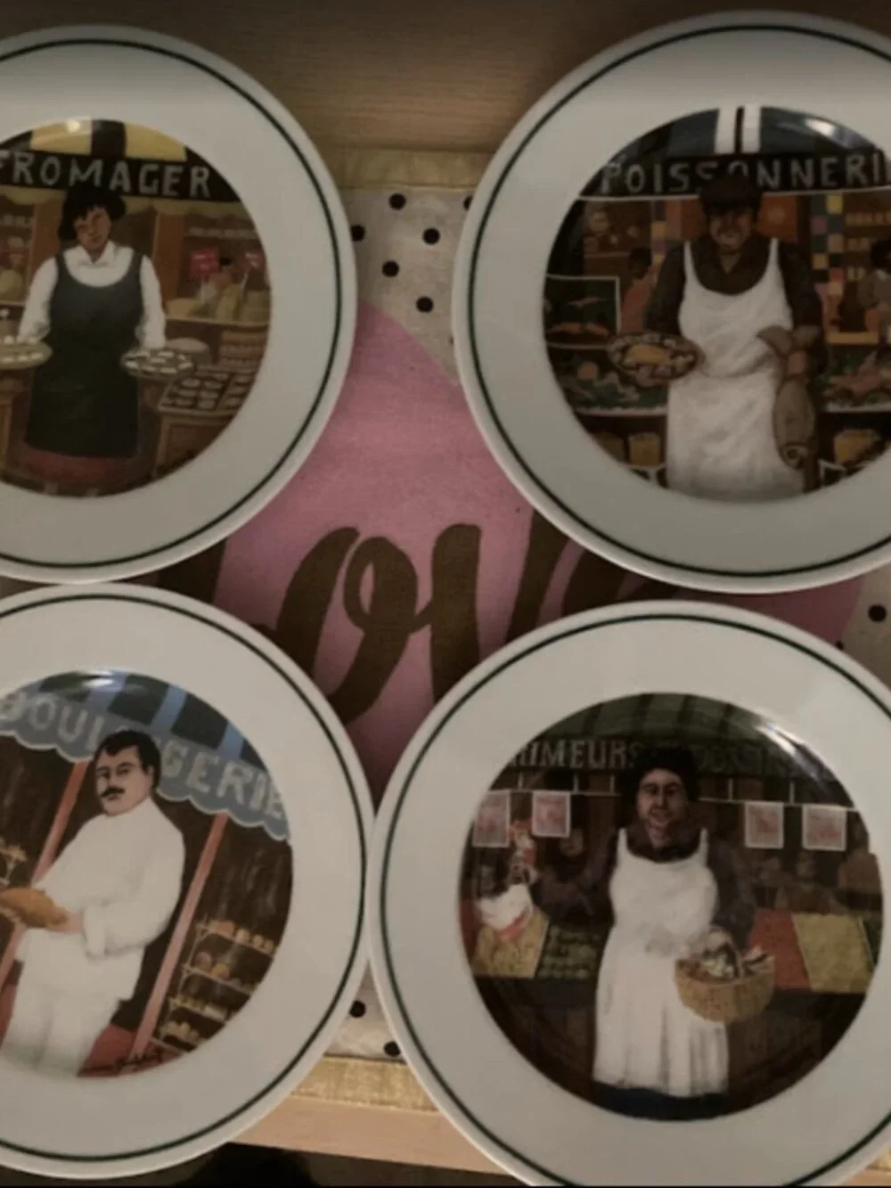 Vintage L'Etalage Guy Buffet Shopkeepers Salad Plates